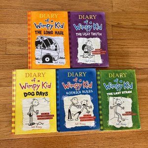 Diary of a Wimpy Kid Five Hardcover Books